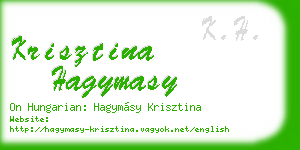 krisztina hagymasy business card